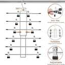 Pants Hangers with Clips, Space Saving Hanging Closet Organizer-6 Tiers Skirt Hangers with 360 Swivel Hook, Closet Organizer-Clothes Hangers- College Dorm Essentials Apartment Essentials- 4 Pack