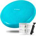 Trideer Wobble Cushion Core Balance Disc, Flexible Seating for Classroom Elementary, Wiggle Seat for Sensory Kids, Balance Pad with Inflation Pump (34CM Turquoise)