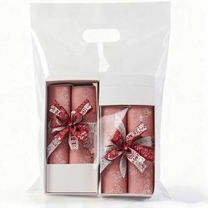 KEEPARTY 65PCS Clear Plastic Bags With Handles 15"x18" Perfect for Retail and Merchandise Clear Gift Bag for Boutiques and Small Businesses Gift and Trade Show Thank You Bags