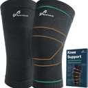 Sportneer Zoned Pressure Knee Brace - Exclusive Textile Technology - Knee Shape Design Light Compression Sleeve - Knee Support for Knee Pain Relief, Hiking, Daily Workout,Knee Sleeve for Men and Women, Black