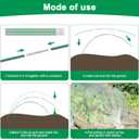 Garden Hoops for Raised Beds, Splinter-Free Fiberglass Greenhouse Hoops Grow Tunnel, 36 Pcs Adjustable Frame for Row Cover & Bird Netting, Rust-Proof DIY Outdoor Plant Stakes