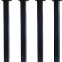 61 inch. Adjustable Metal Furniture Legs, Square Office Table Furniture Leg,  Set of 4 (Black)