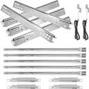 Grill Parts for Charbroil Performance 5 Burner 463347519 463275517 463347518 463243519 463373019 463243518 463373319 G470-5200-W1 Burner, G470-0004-W1 Heat Plates for Char-Broil Grill Replacement Parts
