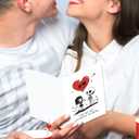 2 x Love You Valentines Day Cards (Black Weirdo)