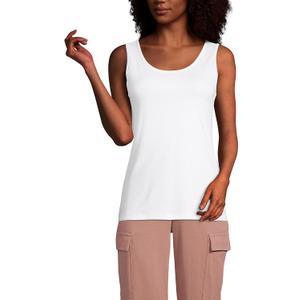 Lands' End Women's Cotton Tank Top (3X-Large Plus, White)