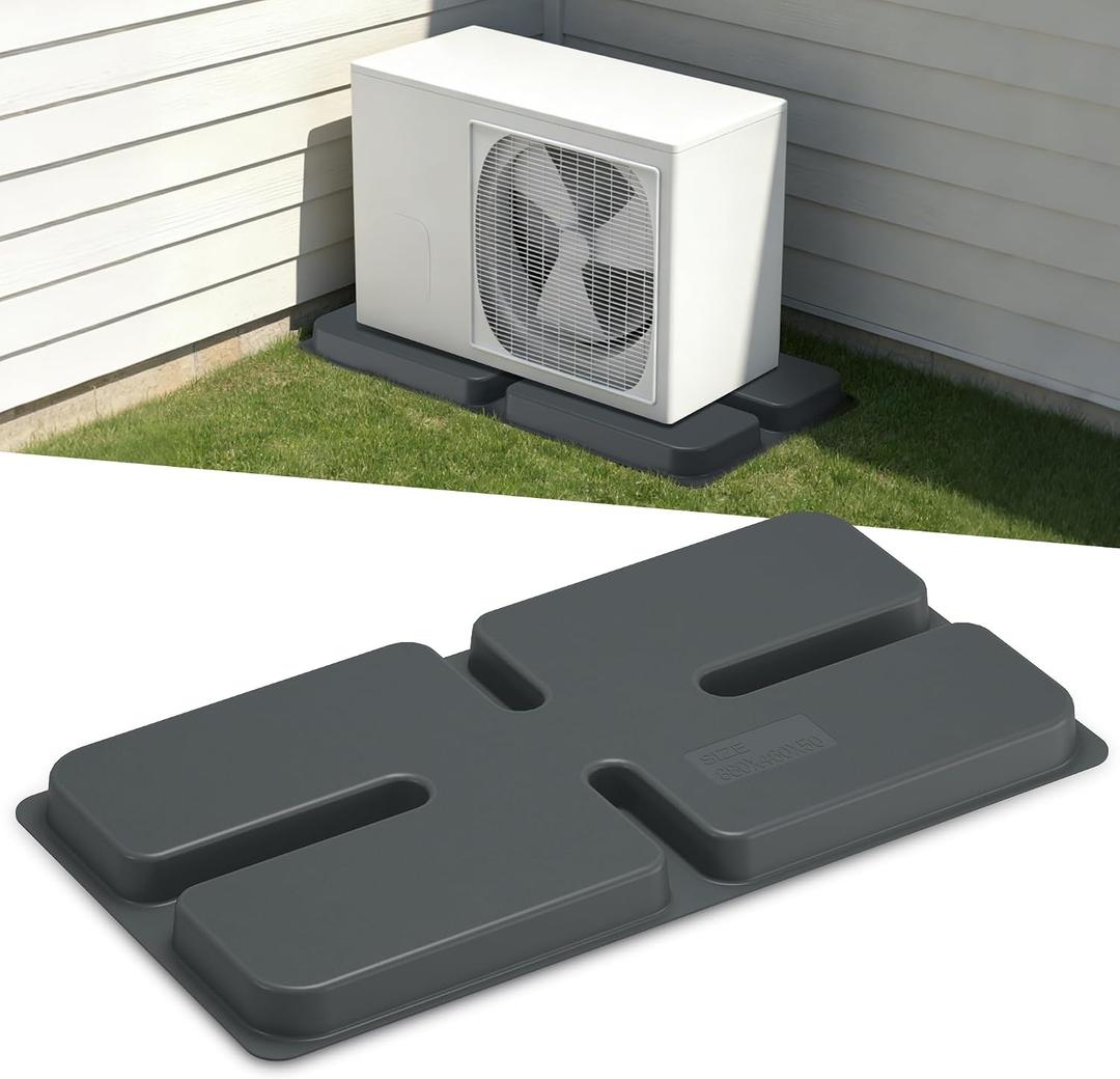 Mini Split Pad for Condenser 34.6 x 18.1 x 2 inch, Max Load 770lbs
Anti Vibration Ground Base for Air Conditioner Outdoor Condenser Units, Ductless Minisplit, Heat Pump Systems, HAVC, Gray