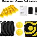 Roundnet Game Set with Balls and Patented Net, Lawn, Beach, Backyard Outdoor Game for Adults and Family