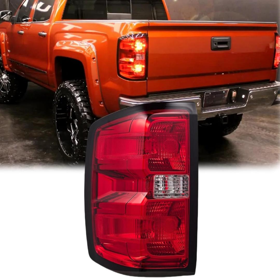 Tail Lights Compatible with Chevy Silverado 1500 2500 3500 2014-2019, GMC Sierra 2500 3500 2015-2019 Rear Lamps (Left Driver Side)