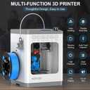 TINA2 Mini 3D Printer, HEPHI3D FDM 3D Printers for Beginners, Fully Assembled Auto Leveling 3D Printer for Kids, Resume Printing Function, Fully Open Source, Removable Flexible Magnetic Build Plate