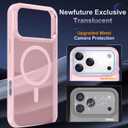 Newfuture Magnetic for iPhone 17 Pro Max Case [Compatible with Magsafe] [Military Grade Drop Protection] Translucent Matte Anti-Scratch Shockproof Protective Phone Cover 6.9 Inch, Pink Sand