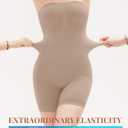 Shapewear Bodysuits for Women, Tummy Control Full Body Shaper with Removable Straps, Seamless Strapless Body Suit (Beige, S)