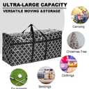4 Pcs 66 Gallon Large Moving Bags with Zipper and Handles Christmas Tree Bags Foldable Heavy Duty XXL Totes for Christmas 4ft 5ft Tree Skeleton Blankets Storage(Plaid)