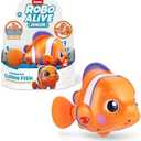 Robo Alive Junior Little Fish Battery-Powered Baby Fish Bath Toy by ZURU Bathtub Water Toys with Batteries, Orange Fish