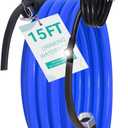 15 FT Heated Drinking Water Hose for RV Camper, NSF 372 Certified Garden Hose with Automatic Thermostat, Antifreeze Protection to -40F, GFCI Protection, 5/8" ID, 3/4" GHT Adapter