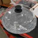 2 in 1, Tall Glass Microwave Splatter Cover for Food & Microwave Place Mat, Plate Splatter Guard Lid with Silicone Handle Knob, Cookware & Bakeware Serving Dish Cover, Food Grade, No Plastic, 10in