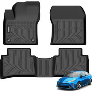 ANBINGO®Fit for Toyota Prius Floor Mats 2016-2022,for Toyota Prius Prime Car Mat 2017-2022(Not Prius C & Prius V) All Weather Mats for Prius TPE Car Matt Rugs for Prius Rubber Trunk Carpet