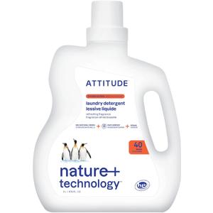 ATTITUDE Liquid Laundry Detergent, EWG Verified, HE Compatible, Plant-Based & Vegan, Natural Laundry Soap, Summer Berries Scent, 40 Loads, 67.6 Fl Oz
