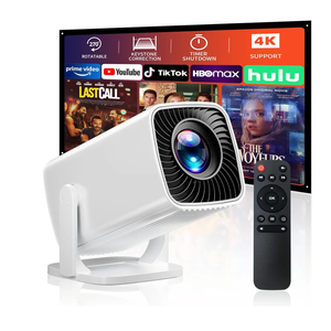 Mini Projector Portable Projector 4k & Full HD 1080P Support, 270° Rotation Outdoor Projector, Movie Projector Compatible with Smartphone, TV Stick, Laptop, PS4, HDMI, USB (No WiFi or Bluetooth