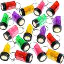 ArtCreativity Mini Flashlight Keychains, Pack of 24, LED Key Chains for Kids in Assorted Colors, 1.5 Inch Durable Plastic Keyholders, Birthday Party Favors, Goodie Bag Fillers