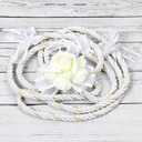 Wedding Lasso Rope Lazo para Boda White Rose Flower Lasso for Ceremony Lazo De Boda Mexico Bridal Gift
