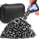 Dilabnba 550PCS Ferrite Putty Fidget Toys for Adults with 2 Magnet Stones, Ferrite Putty Beads, Magnetic Desk Toys for Office Focus, Creative Sensory Play & DIY Gifts (Black)
