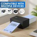 MaxGear 4" x 6" Direct Thermal Labels, 500 Fanfold Shipping Package Labels, Perforated White, Commercial Grade, Permanent Adhesive, Compatible with Most Thermal Printers, Blue