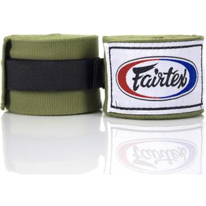 Fairtex HW2 Elastic Cotton Handwraps, 120' and 180" Full Length Hand Wraps-Many Colors (Olive Green)