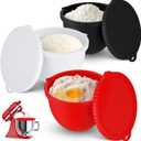 Silicone Bowl Liners for 5 QT Kitchen Aid Mixers, 3 Set Silicone Bowls with Lids, Quick Replacement, Multi-Occasion