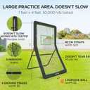 Volleyball Rebounder Net Lacrosse Rebounder Bounce Back Equipment with 5 Adjustable Rebound Angles Ground Stakes Neon Strap for Lacrosse Training and Volley Ball Practice