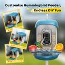 Bird Feeder with Camera 5MP Live Video, Solar Powered Smart AI Identify Birds Species, 2.4Ghz WiFi Camera Bird Feeder with Squirrel-Proof, Instant Arrival Alerts, Ideal Gifts for Bird Lovers