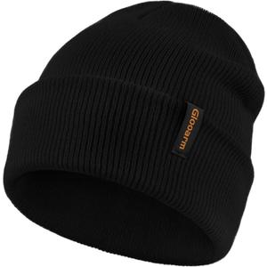 Glooarm Baby Beanie, Toddler Beanie Baby Boys Girls Beanies Kids Knit Winter Hats Newborn Infant Cuffed Caps, 0-6 Years (Black)