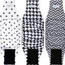 Langsprit Male Belly Bands for Dogs (Pack of 3) - High Absorbing Dog Wraps Male Washable - Reusable Male Dog Diapers (Large, Black and White)