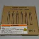 Homemory 7 Inches Flameless Taper Candles with Remote Timer, Short Led Candlesticks with 3D Flickering Light, Battery Operated Candles with Lifelike Flame for Wedding Home Xmas Decor, Ivory, 6 Pcs