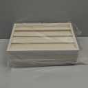 Frebeauty Stackable Velvet Jewelry Organizer Trays for Drawers Inserts Jewelry Storage Tray Display Case Earrings Bracelets Necklace Rings Accessories Trays for Women Girls(Set of 4)Beige