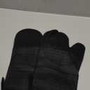 Hovico Silicone Oven Mitts, Heat Resistant 500F Kitchen Mitts 2PCS, 11.6" BPA-Free Soft Baking Gloves, Non-Slip Grip Oven Gloves with Soft Cotton Lining for Kitchen Cooking Baking BBQ - Black