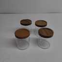 Glass jar candy Containers - 16oz kitchen Glass Airtight Storage jar With Acacia Airtight Lidfor kitchen Seasoning, coffee bean, tea, suger, herbs (4)