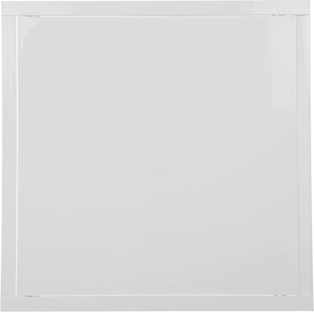16" x 16" White Plastic Access Panel Opening Flap Cover Plate - Plumbing, Electricity, Alarm Wall Access Panel for Drywall - Box Door Lock - Door Latch - Size/Color (16 x 16, White)