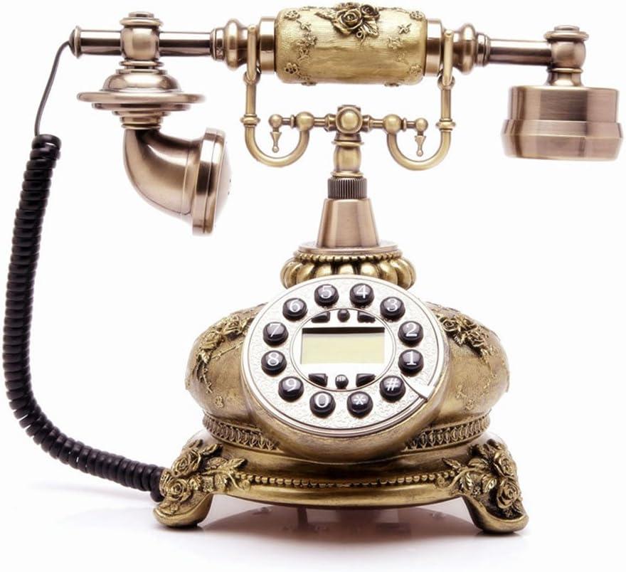 Retro Telephone, Vintage Bronze Classic Antique Style Landline Phone for Home, Office, Film & Vintage Décor, Classic Old Fashioned Desk Telephone with Redial, Real Working & Decorative Phone
