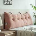 Triangular Headboard Pillow Blush Pink Wedge Bed Rest Reading Pillow for Dorm Bed Backrest Positioning Support Bolster Cushion for Daybe,39 * 4.7 * 15.7in