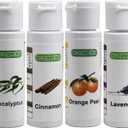 Ecogecko Fragrant Aroma Oil for Water Based Air Revitalizer Air Freshener, 4 Scent Pack (Cinnamon, Eucalyptus, Lavender and Orange Peel) 4x30ML