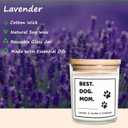 Dog Mom Gifts for Women - Dog Themed Gifts Candles - Lavender Scented Candle 100% Soy Wax - pet Odor Eliminator Candle