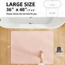 TYUU Large Bathroom Rugs Non Slip Washable Bath Rugs Super Absorbent Bathroom Rug Thin Quick Dry Low Pile Bath Mats, Pink 36"x48"