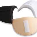 SZMUHLNY 3 Pairs Shoulder Pads for Women Clothes, No-Sewing Required Anti-Slip Detachable Reusable Soft Sponge Shoulder Pads for Men Blazer Clothes Sewing Accessories (15 * 9 * 1.5 cm, 3pack/Black, White, Skin)