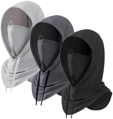3 Pack Summer Balaclava Sun UV Protection Hood Breathable Full Head Mask Face Cover for Men Women Motorcycle Cycling Fishing