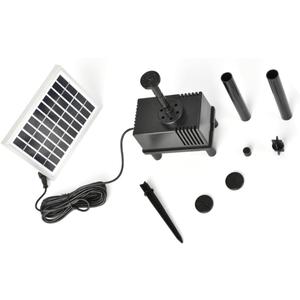 Garneck Solar Powered Fountain Pump for Pool and Garden Water Flow Easy to Install Submersible Water Fountain for Aquariums and Outdoor Decor