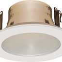 4 Inches Frosted Lens Shower Trim for Line Voltage Recessed Light/Lighting-White Fit Halo/Juno