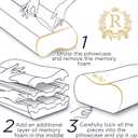 Memory Foam Pillow, Cervical Pillow, 4-Layer Queen, Contour Pillow, Side Sleeper, Neck Support, Pillow for Neck Pain, CertiPUR-US