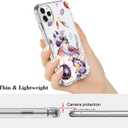 ICEDIO for iPhone 11 Pro Max Case with Screen Protector,Clear Acrylic Cover with Fashionable Designs for Girls Women,Slim Fit Protective Phone Cover Elegant Flowers