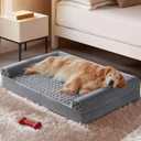 BFPETHOME Dog Beds for Large Dogs, Orthopedic Dog Bed for Medium Large Dogs,Big Waterproof Couch Pet Bed with Removable Washable Cover