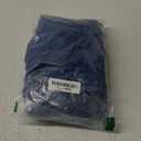 Women Summer Mini Dress Casual Puff Short Sleeve Square Neck Flowy Ruffle A Line Smocked Short Beach Dresses Pockets (Medium, Blue)